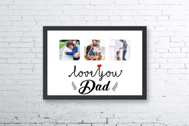 Customized Love You Dad Frame
